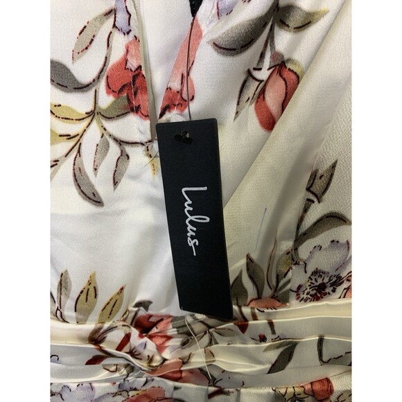 Lulus Dress Womans XL Ivory My Favorite Day Tulip Midi Floral Fall Wedding Guest - Picture 5 of 9